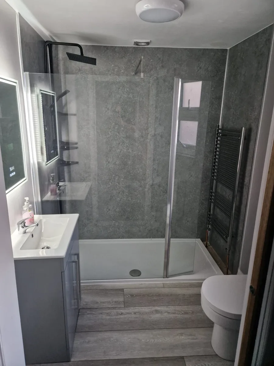 Completed en-suite following the internal alterations