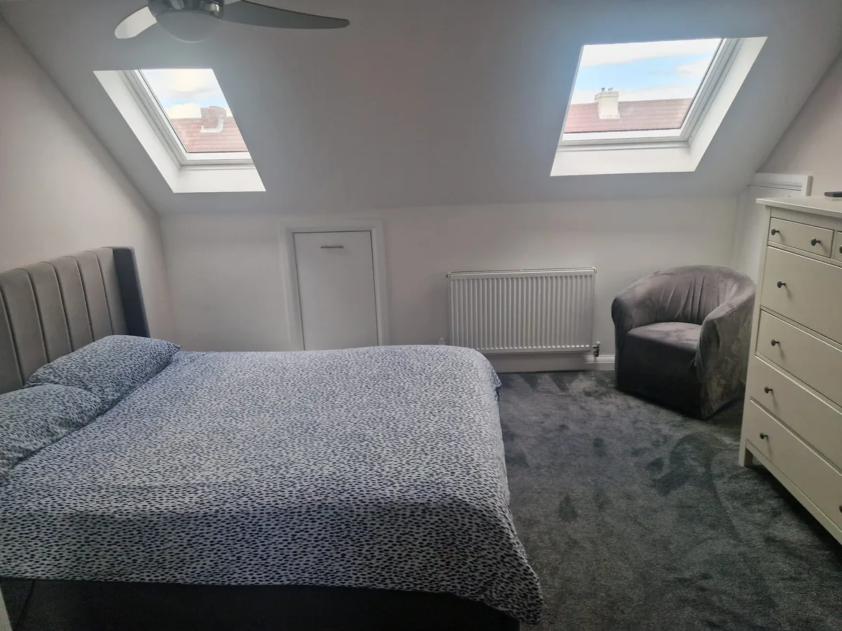 Completed bedroom following the loft conversion