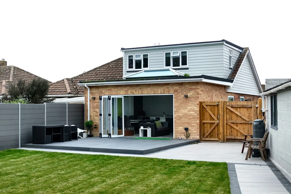 Completed rear extension and rear dormer loft conversion