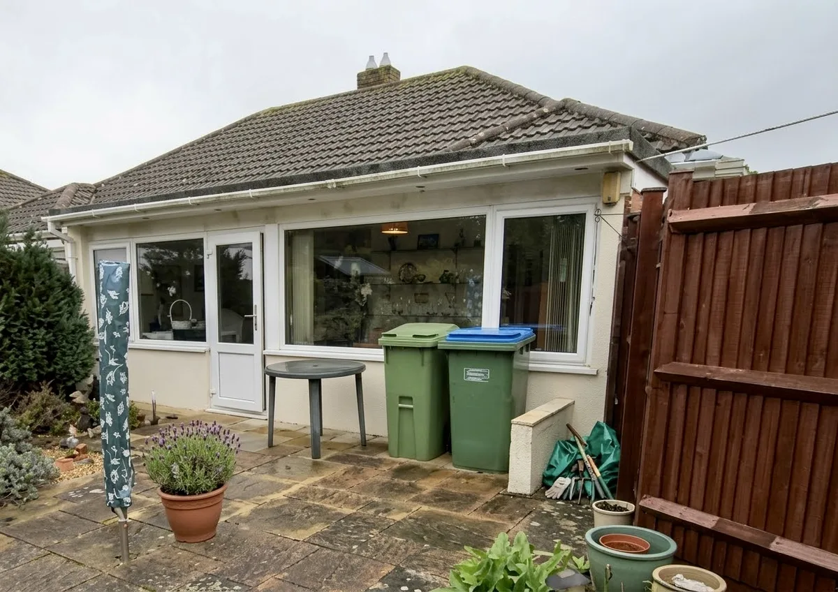 Existing rear elevation of the Stubbington property before the extension and loft conversion
